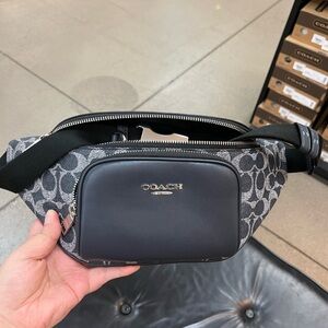 Coach Racer Small Belt Bag In Signature Canvas NWT